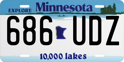 MN license plate 686UDZ