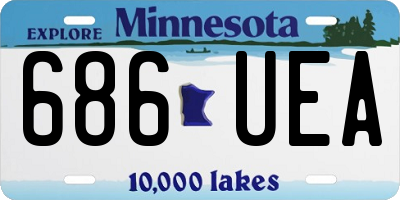 MN license plate 686UEA