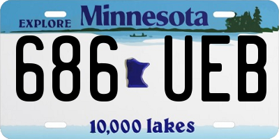 MN license plate 686UEB