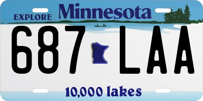 MN license plate 687LAA