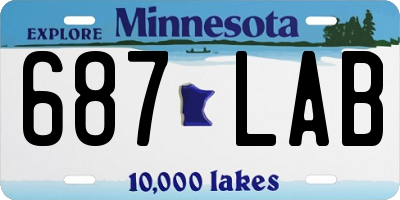 MN license plate 687LAB