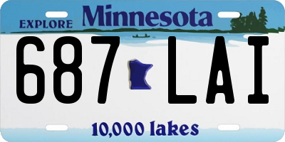 MN license plate 687LAI