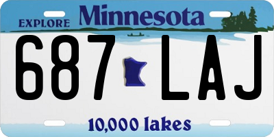 MN license plate 687LAJ