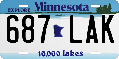 MN license plate 687LAK