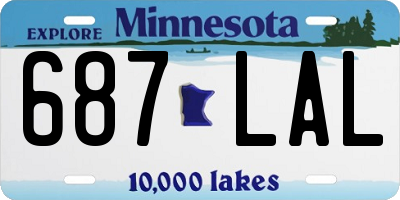 MN license plate 687LAL