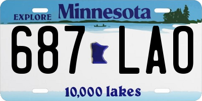 MN license plate 687LAO