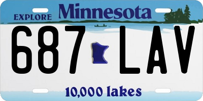 MN license plate 687LAV
