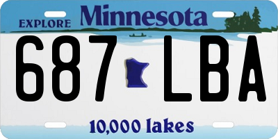 MN license plate 687LBA