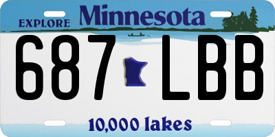 MN license plate 687LBB