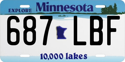 MN license plate 687LBF