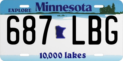 MN license plate 687LBG
