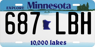 MN license plate 687LBH