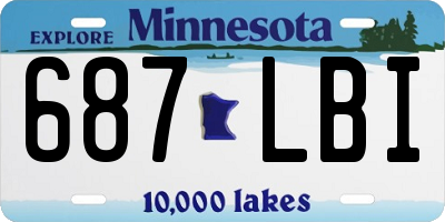 MN license plate 687LBI