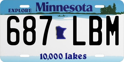 MN license plate 687LBM
