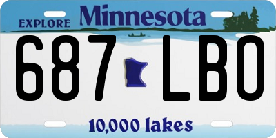 MN license plate 687LBO