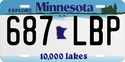 MN license plate 687LBP