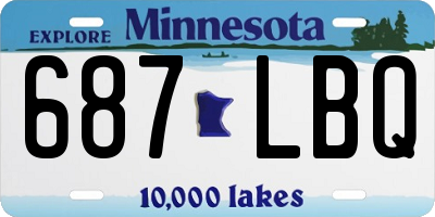 MN license plate 687LBQ