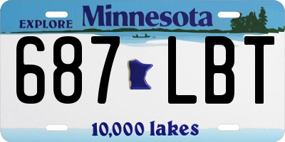 MN license plate 687LBT
