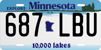 MN license plate 687LBU