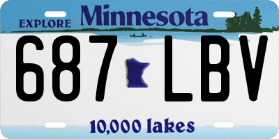 MN license plate 687LBV