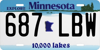 MN license plate 687LBW