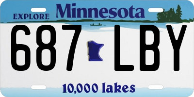 MN license plate 687LBY