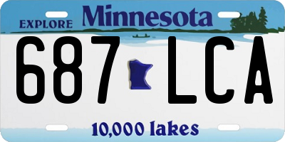 MN license plate 687LCA