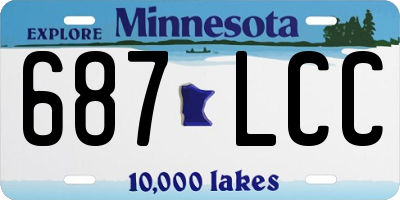 MN license plate 687LCC