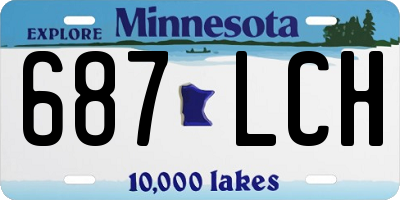 MN license plate 687LCH