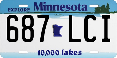 MN license plate 687LCI