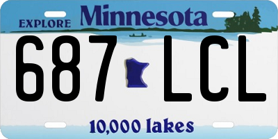 MN license plate 687LCL