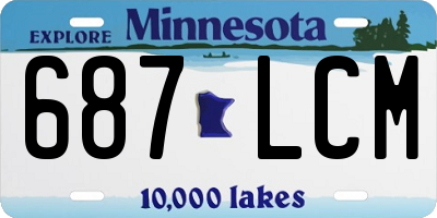 MN license plate 687LCM