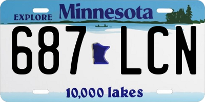 MN license plate 687LCN