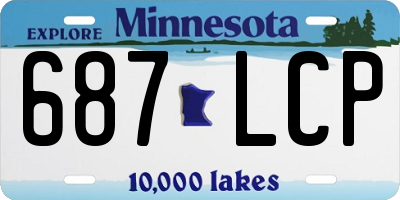 MN license plate 687LCP