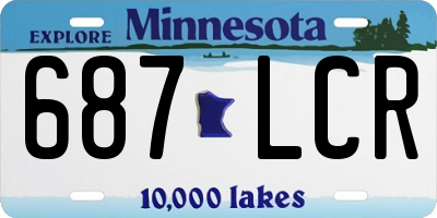 MN license plate 687LCR