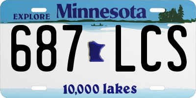 MN license plate 687LCS