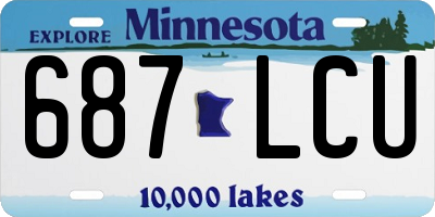 MN license plate 687LCU