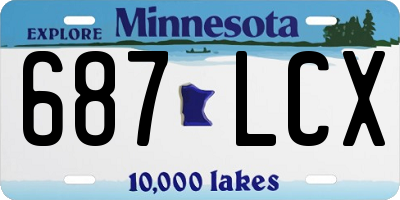 MN license plate 687LCX