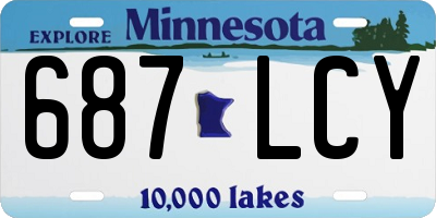 MN license plate 687LCY