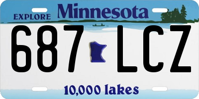 MN license plate 687LCZ