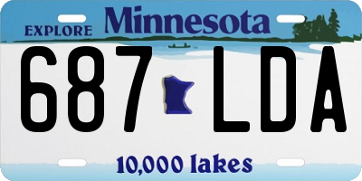 MN license plate 687LDA