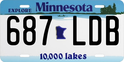 MN license plate 687LDB