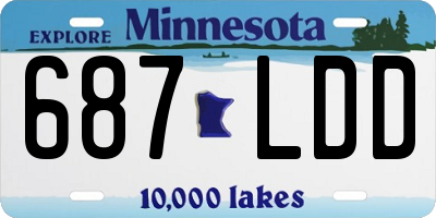 MN license plate 687LDD
