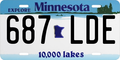 MN license plate 687LDE