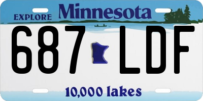 MN license plate 687LDF