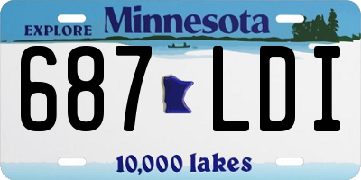 MN license plate 687LDI