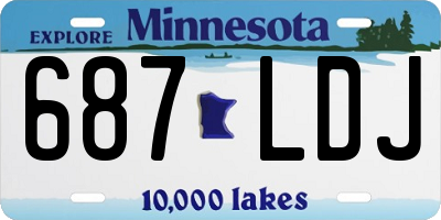 MN license plate 687LDJ