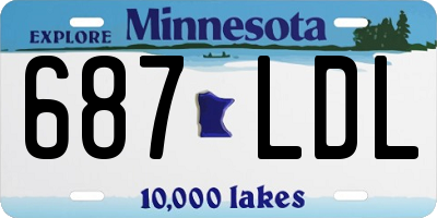 MN license plate 687LDL