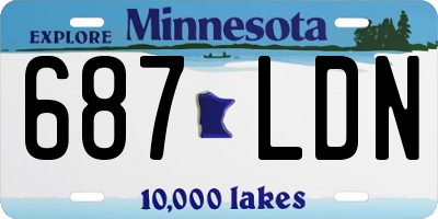 MN license plate 687LDN