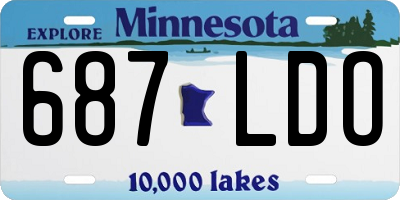 MN license plate 687LDO